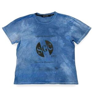 Stolen Girlfriends Club Blue Wash ‘Live’ Classic T-Shirt Size S
